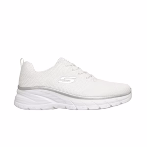 SKECHERS DAMA FASHION FIT BLANCO/PLATA
