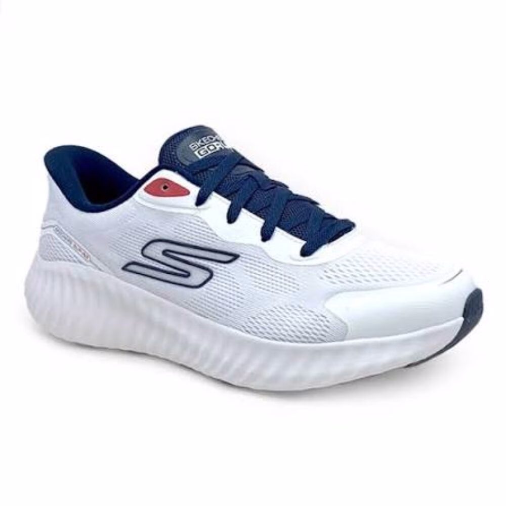 SKECHERS H GO RUN NOW BLANCO X AZUL OSC
