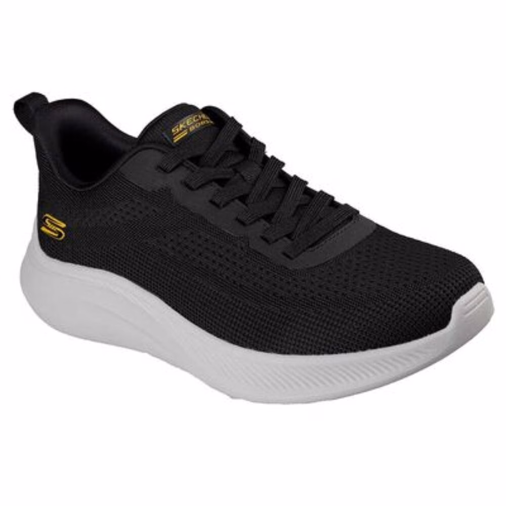 SKECHERS HOMBRE FLEX NEGRO/SUELA GRIS
