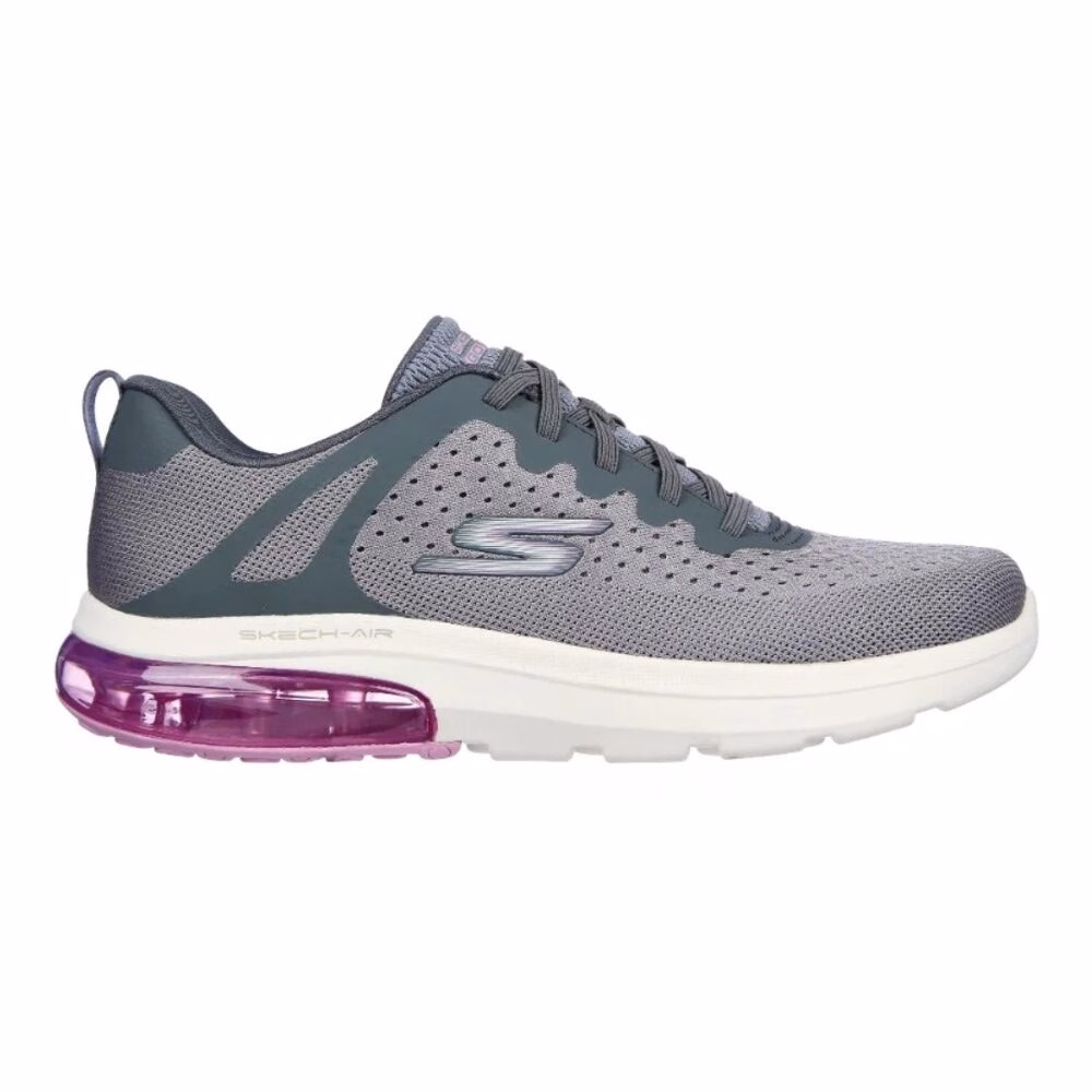 SKECHERS D GO WALK AIR 2.0 GRIS CL ROSADO BLANCO