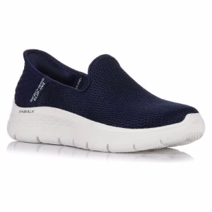 SKECHERS D GO WALK FLEX AZUL OSC BLANCO