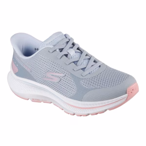 SKECHERS D GO RUN CONSISTENT 2.0 GRIS X ROSA X BLANCO