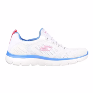 SKECHERS D SUMMITS-PERFECT BLANC AZUL CLAR FUCSIA