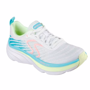 SKECHERS D DLUX VAPOR BLANCO X AZUL X AMARILLO
