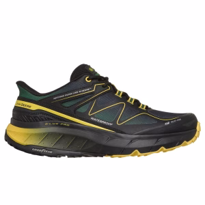 SKECHERS HOMBRE WATERPROOF NEGRO/AMARILLO