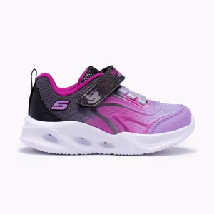 SKECHERS GIRLS SKECHERS SOLA GLOW LILA X ROSA X NEGRO