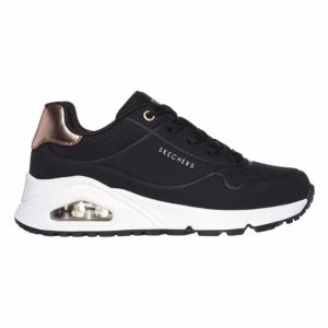 SKECHER JR UNO GEN1-SHIMMER AWAY NEGRO X BLANCO