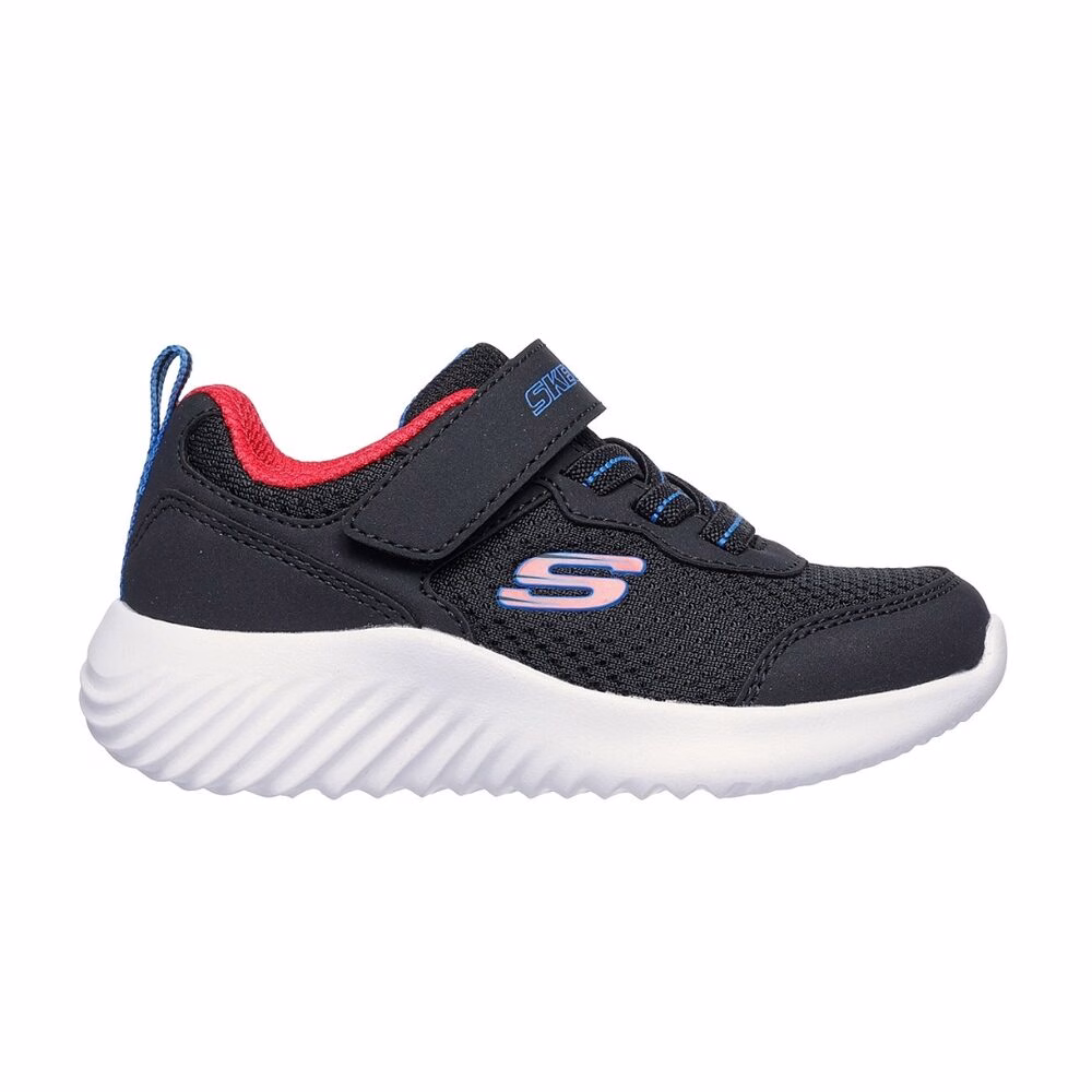 SKECHERS BOYS BOUNDER NEGRO X ROJO X AZUL