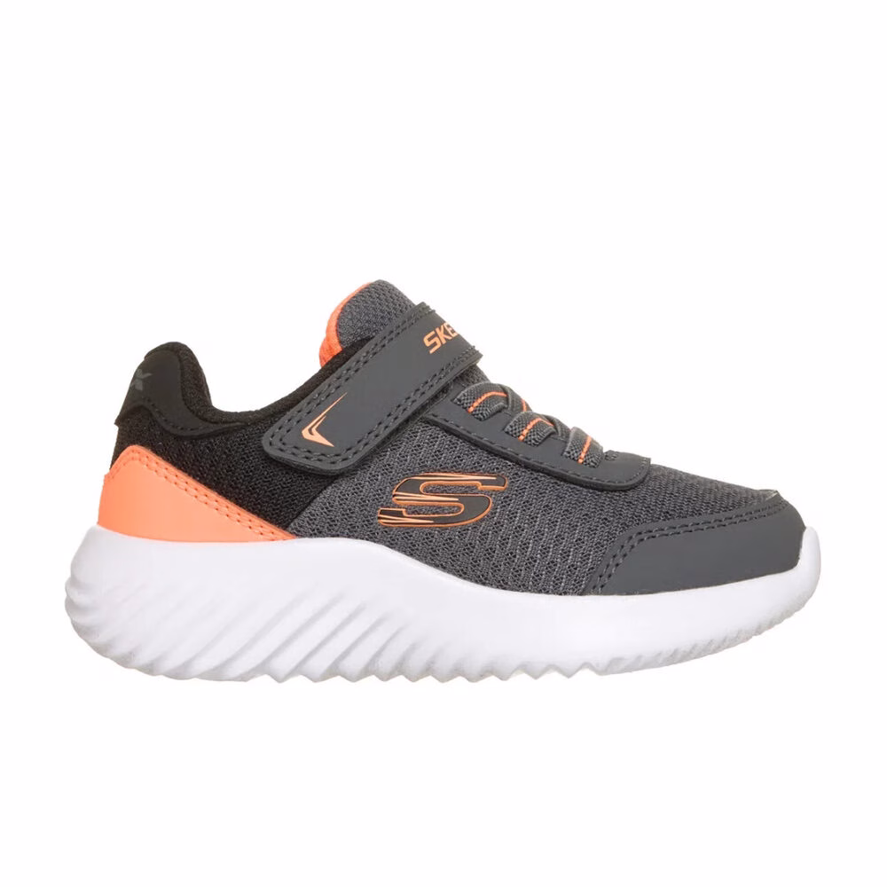 SKECHER JR BOUNDER GRIS X AMARILLO