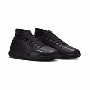 NIKE JR TENIS GUAYOS SEMIBOTA SUPERFLY NEGRO CHULO BLANCO